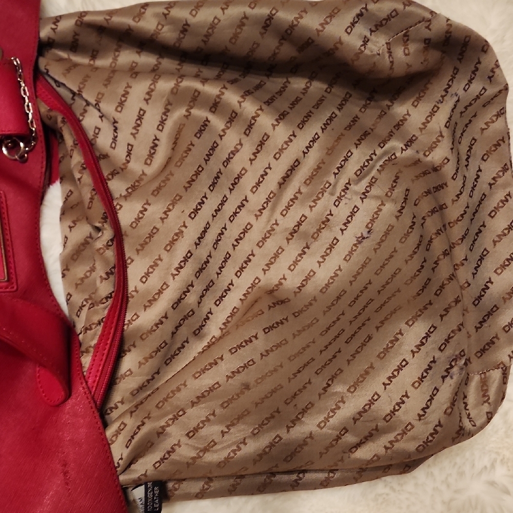 DKNY Cherry Red Women's Tote - Picture 4 of 16
